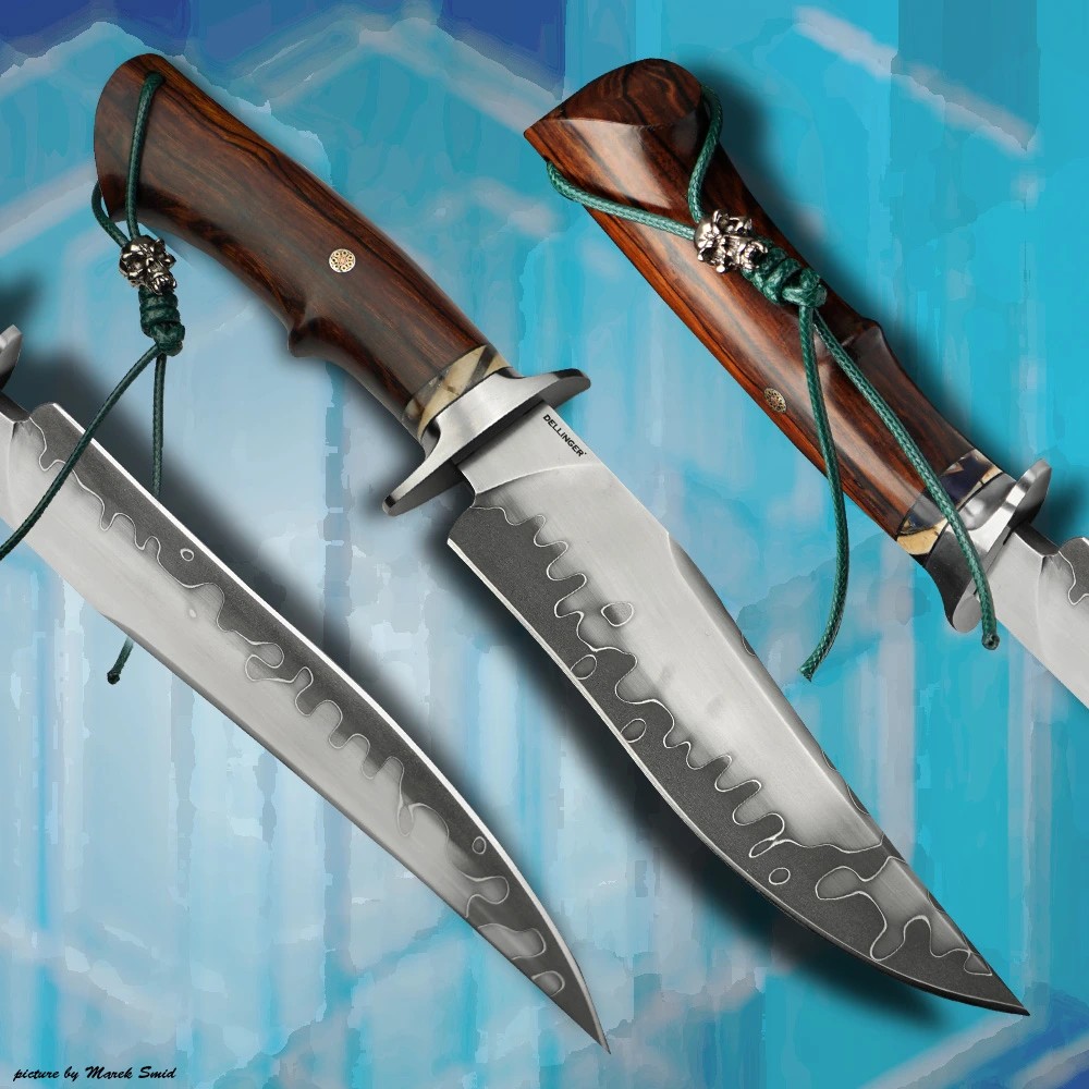 foto Luxusn� outdoorov� n�� Dellinger DOD, ocel SKD11, Desert Iron-wood